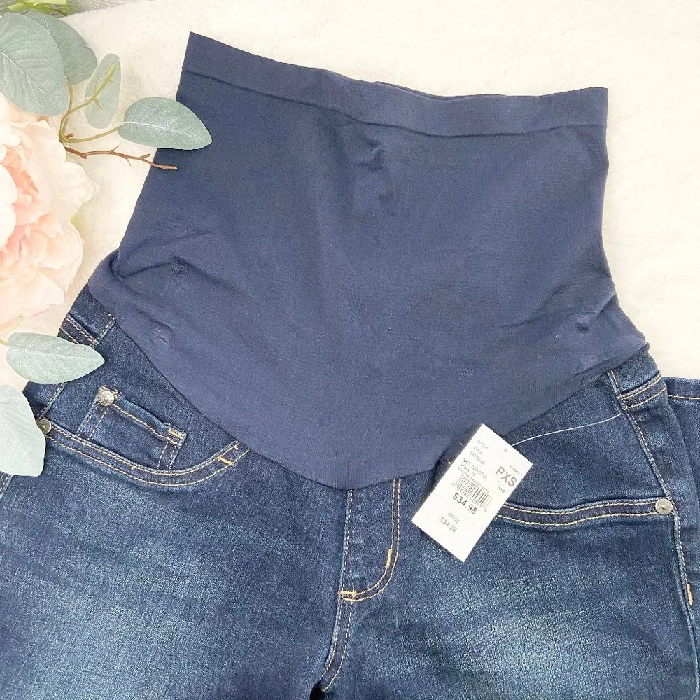 Motherhood Maternity Indigo Blue Boot Cut Petite Extra Small